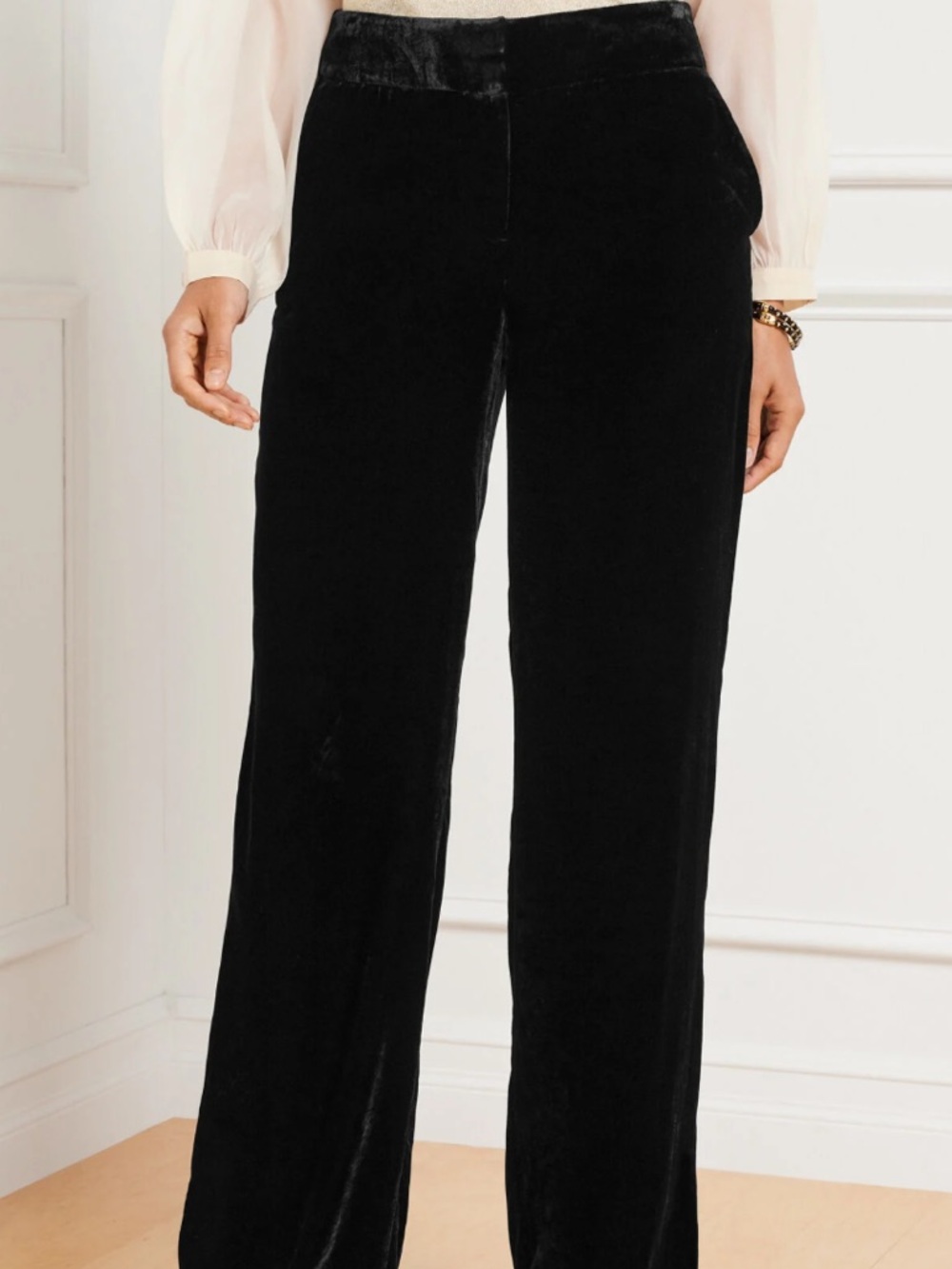 Talbots Black Velvet Trousers
